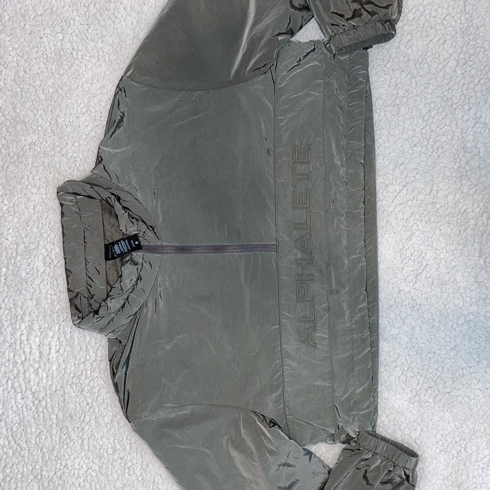 Alphalete Army Green Windbreaker Jacket